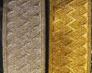 22 mm - zig zag braid gold or silver