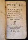 La pucelle ou la France délivrée, par Chapelain, édition de  1657!