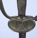 Sword for junior officer, 1857 type, eagle with half opened wings, scabbard in 2 pieces.