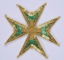 Decoration of order of st lazare: 1778 type + 3 pin's+ 2 plain embroidered types on red fabrics