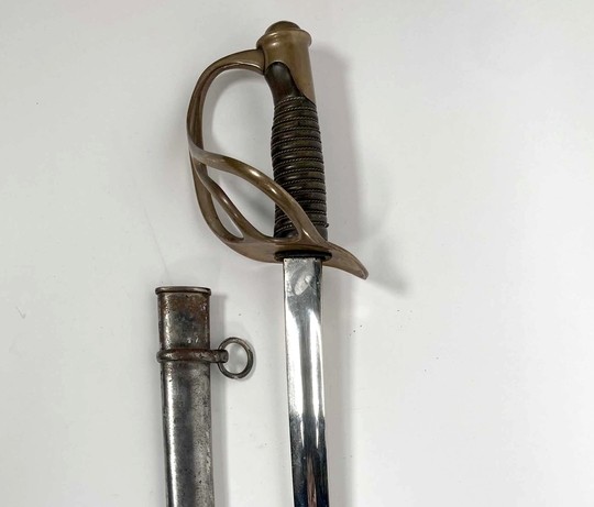 Sabre for light cavalry, 1822 type, modified 1882, curved blade , with one ring, made by 