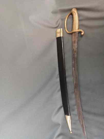 Sabre briquet, Empire type, with new scabbard.