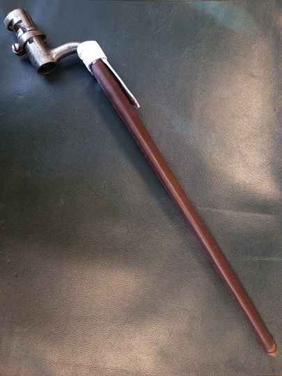 Old bayonet An IX type, for 1777 modified type, with new scabbard.