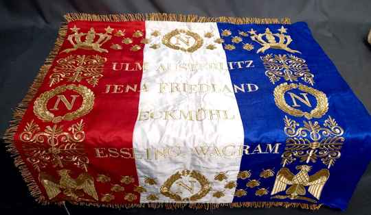 Flag 3rd regiment of line infantry, machine embroideries