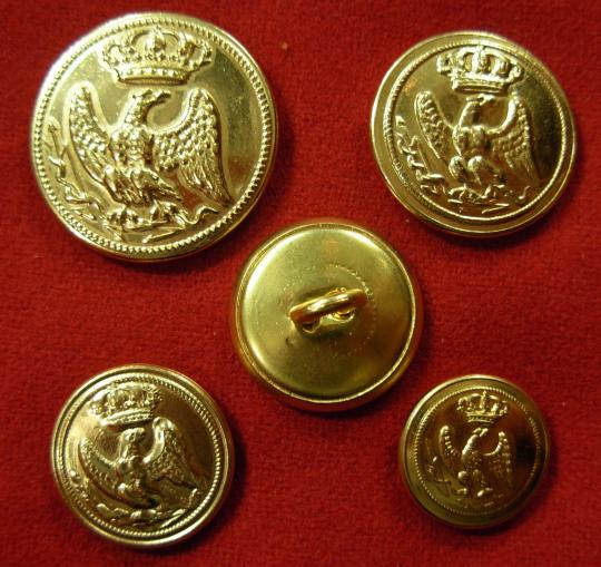 Imperial guard's buttons, on stock - l'unit