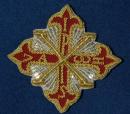Embroidered decoration of constantinian order of saint georges for cloak: 120 x 120 mm