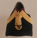 Forage cap for officer with one rank of braid and embroidered insignia.