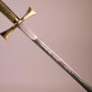 Engraved blade, massonic sword