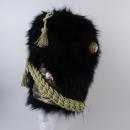Bearskin hat for infantry of guard, ARTIFICIAL FUR , Officer, cord made in Asia
