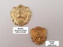 Lion head, stamped brass