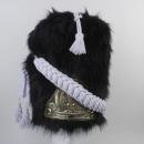 Bearskin hat for infantry of guard, artificial fur, troop, brass plate