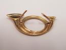 Horn in goldplated brass 40 x 22 mm