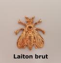 Bee in brass, no pin on back, 2 cm