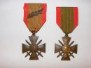 6 crosses sold together:2 croix de guerre 1939, 2 civilian decorations and ribbons for buttonholes.