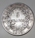Coin 5 fr, 1813 Toulouse, Napoléon Empereur