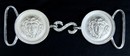 Buckles with medusa face, silver or goldplated, old production made in France!