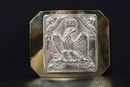 Gendarmerie Impériale 1st Empire. Officer belt buckle: silver on brass
