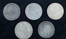 5 copies OF COINS FROM Louis XV to Charles X