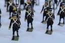 25 soldiers of light infantry in blue uniforms CBG. 