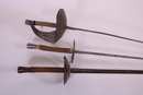 3 fencing arms: sword, sabre and foil, circa 1900
