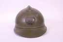 2 adrian Adrian helmets 1915 type, WW I . 1 blue for infanry, 1 for african troops (Morrocco)