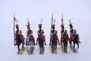6 red lancers, including one trumpeter, by Lucotte