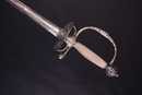 Silverplated court sword, Louis XVI period. 80 % of blade engraved!