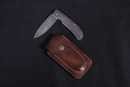 Folding knife all in damascus made. Handicraft production. 