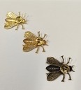 Brass bee with old gold patina 37 x 34 mm