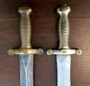 2 swords for infantry, 1831 type. One with scabbard