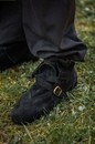 Chaussures medievales mixtes basses a revers, uniquement 39 noir disponible