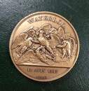 Modern bronze re-striking, Napoleonic commemorative medal by Denon and Jaley: Waterloo 
