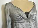 Grey silk dress with hand bag (reticule)