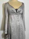 Grey silk dress with hand bag (reticule)