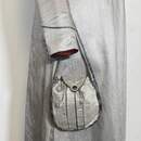 Grey silk dress with hand bag (reticule)