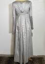 Grey silk dress with hand bag (reticule)