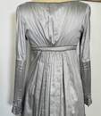 Grey silk dress with hand bag (reticule)