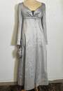 Grey silk dress with hand bag (reticule)