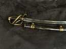 Light cavalry officer's saber, Empire. Blade engraved with a crowned eagle. Scabbard with brass fittings. 
