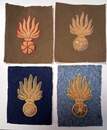  WWI - Embroidered badge - Gold 9-flame grenades, outlined in color - Sold individually. Very limited stock!