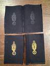 Set of 2 embroidered grenades + 2 designed on wool