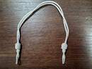 Silver-colored sliding chin straps for aviation use. New old stock. Price per unit