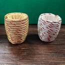 Plume-holder cone trimmed with silver or gold cord and fine red lines, produced by Éts David, Belle Époque. New old stock.