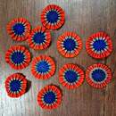 Gilded plate for képis: blue, SILVER, red. Circa 1900, new from old stock