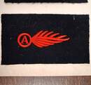 WWI. Plaque d'échantillon de 6 broderies militaires de spécialité des Éts David.