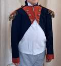 Child's naval officer's uniform, made around 1900, in an antique box.