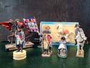 Set of 7 figurines depicting episodes from the Emperor's life.