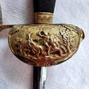 Sword featuring a cavalry combat motif. The duel between Guindey and Louis of Prussia at Saalfeld?