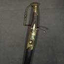 Empire-period infantry officer's saber, leather-wrapped and wire-bound grip, new scabbard.