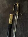 Empire-period infantry officer's saber, leather-wrapped and wire-bound grip, new scabbard.